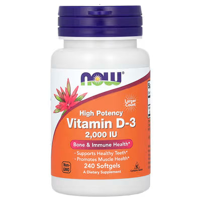 NOW Foods Vitamin D-3 | High Potency