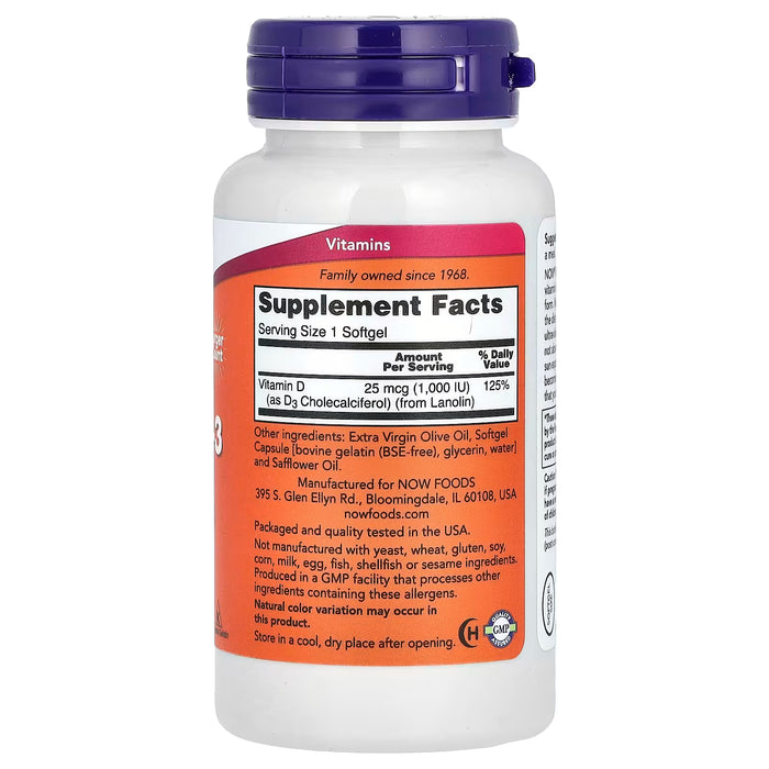 NOW Foods Vitamin D-3 | High Potency