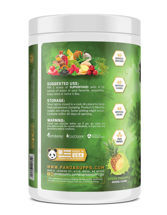 Panda Supps Natural Greens Drink – Clean Superfood Nutrition for Daily Wellness