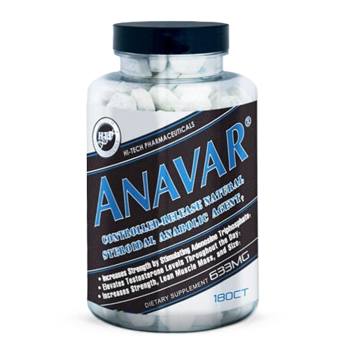 Hi-Tech Pharma Anavar 180 Capsules muscle building supplement bottle