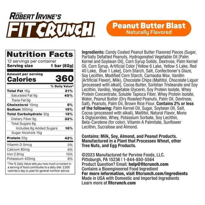 Fit Crunch Loaded Cookie Bar - Chef Robert Irvine - Tiger Fitness