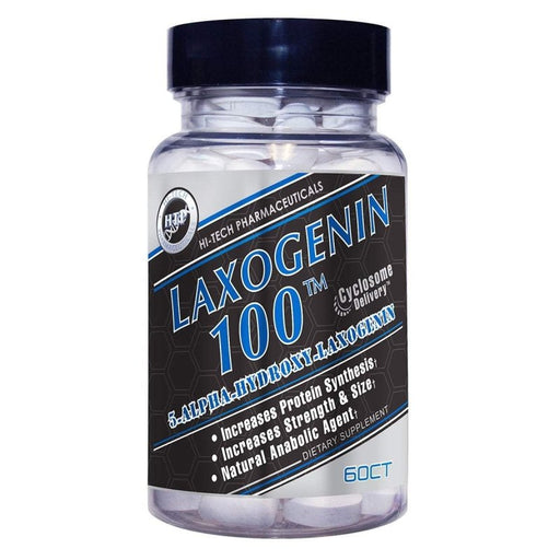 Hi-Tech Pharmaceuticals Laxogenin 100 natural anabolic and muscle support supplement bottle – TigerFitness.com
