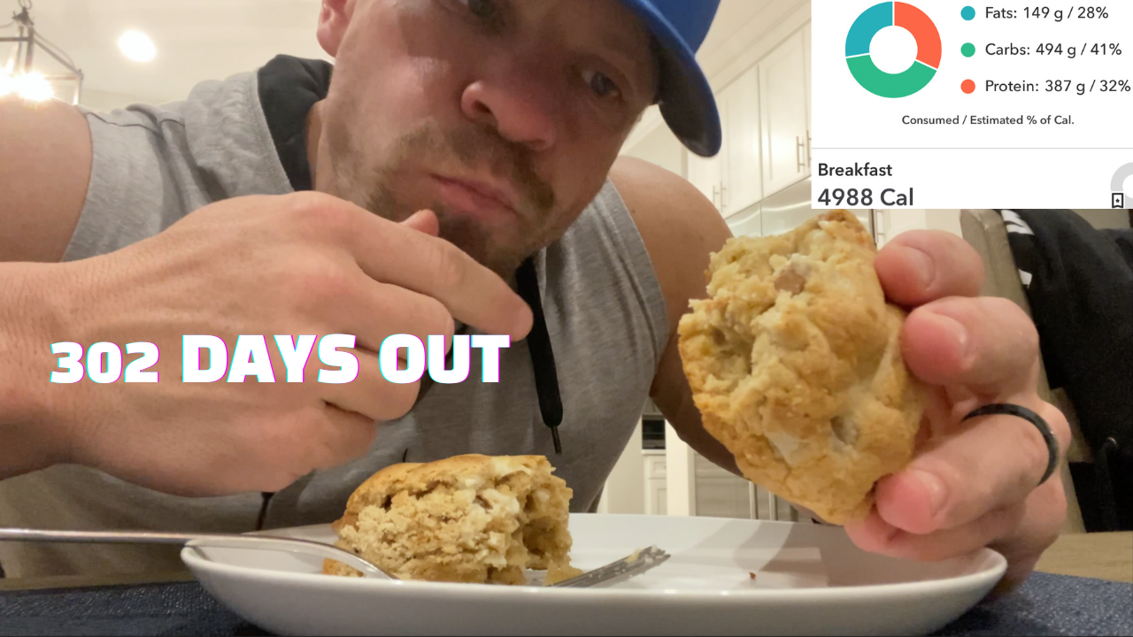 302 Days Out - Full Day of Eating (4,988 Calories!) | RECOVERY DAY