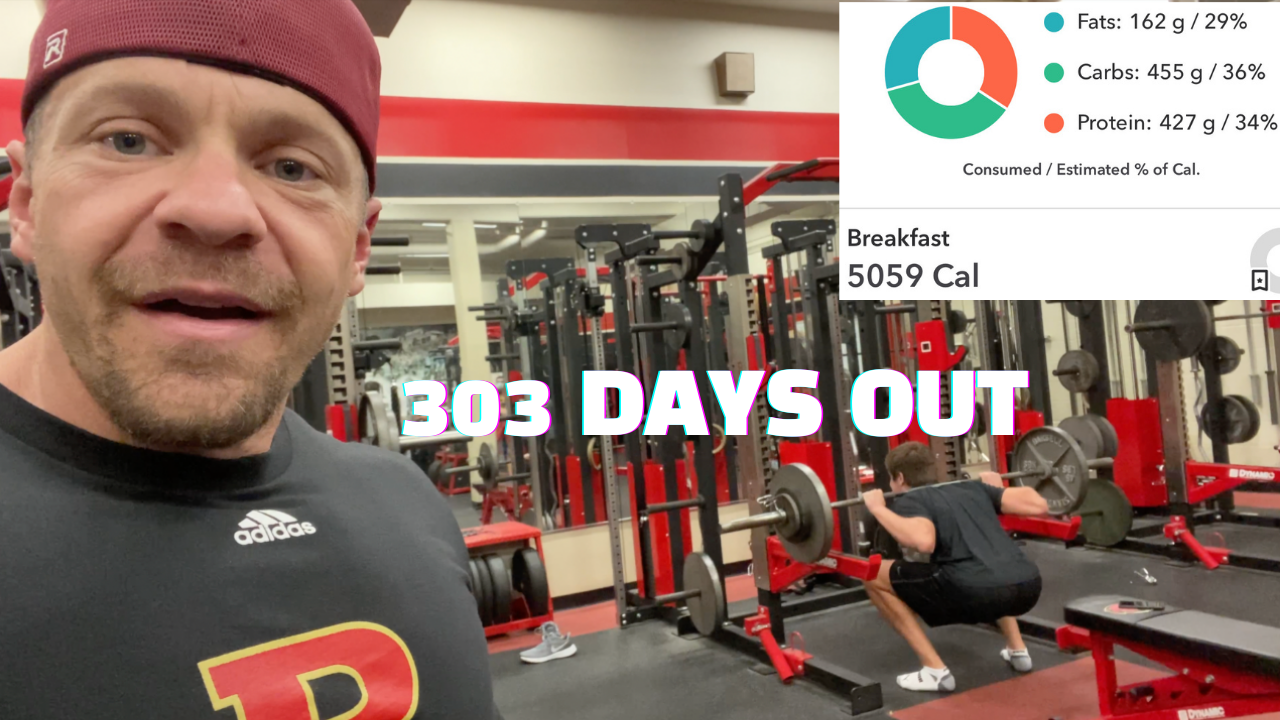 303 Days Out - Full Day of Eating (5,059 CALORIES!) | Coaching Footage | Chest Day!
