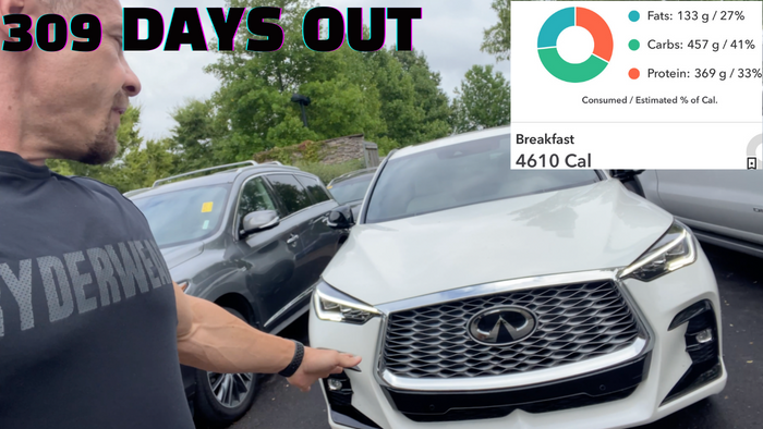 309 Days Out - Full Day of Eating (4,610 CALORIES!) | Buying an Infiniti QX55