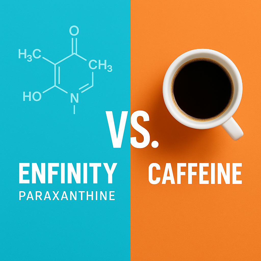 Enfinity (Paraxanthine) vs Caffeine: Why Paraxanthine Is the Cleaner, Smarter Stimulant