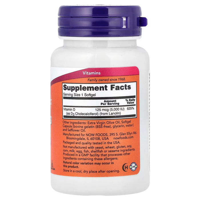 NOW Foods Vitamin D-3 | High Potency