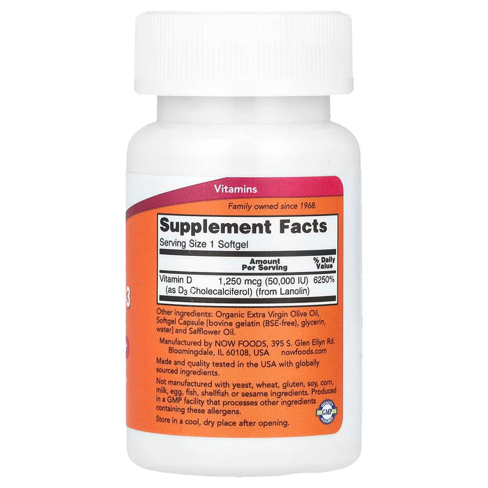 NOW Foods Vitamin D-3 | High Potency