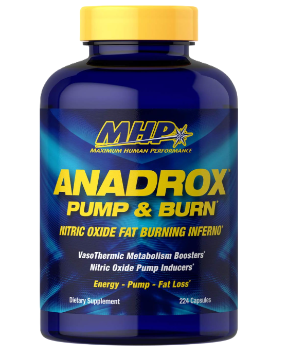 MHP Anadrox Pump & Burn 224 Capsules – Nitric Oxide Fat Burning Formula | Tigerfitness.com