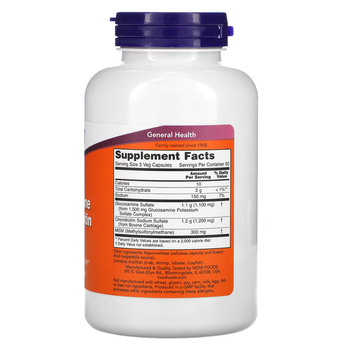 NOW Foods Glucosamine & Chondroitin with MSM