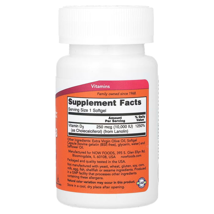 NOW Foods Vitamin D-3 | High Potency