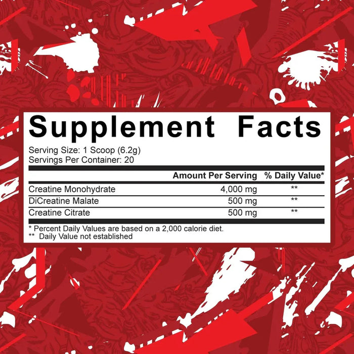 5% Nutrition Code Red Creatine Strength and Power Formula Supplement Facts 