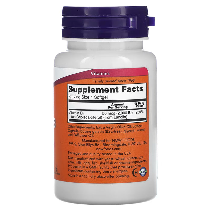 NOW Foods Vitamin D-3 | High Potency