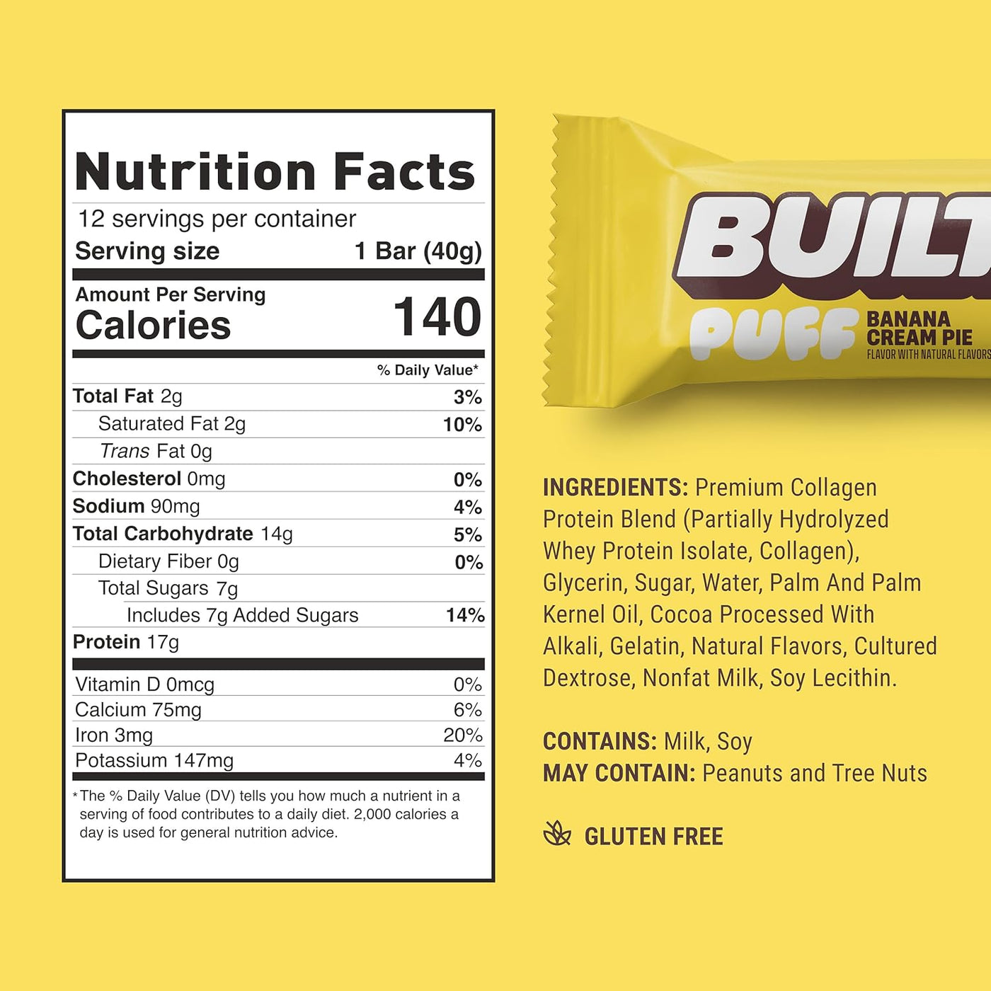 BUILT Puff Protein Bar | High Protein Marshmallow Treat — Tiger Fitness