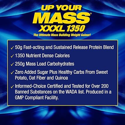 MHP Up Your Mass XXXL | Extreme Mass Gainer for Size & Strength