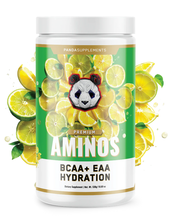 Panda Supps AMINOS 30 Servings Lemon Lime Crush -  Amino Hydration Formula for Muscle Support