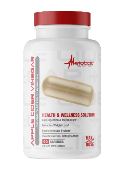 Metabolic Nutrition Apple Cider Vinegar+ 90 Capsules – Detox & Weight Support – TigerFitness