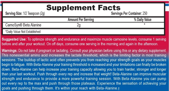 APS Beta-Alanine | Endurance & Performance Amino Supplement