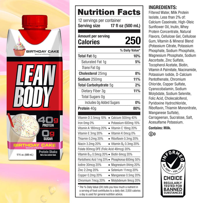 Labrada Lean Body RTD Protein Shake | High Protein Nutrition