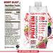 MuscleMeds Carnivor Protein Hydration RTD 12 Pack, Berry Blast | Supplement Facts & Ingredients Label | Tigerfitness.com