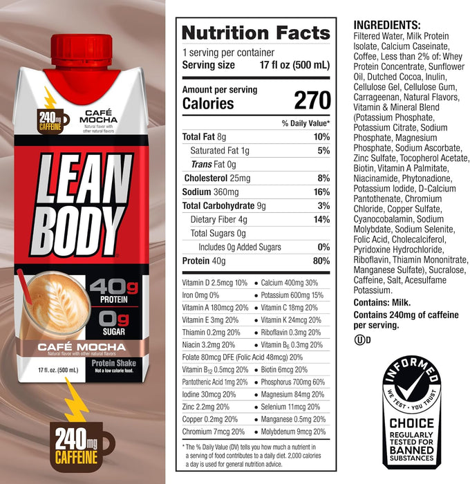 Labrada Lean Body RTD Protein Shake | High Protein Nutrition