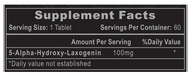 Supplement facts panel of Hi-Tech Pharmaceuticals Laxogenin 100 natural anabolic and muscle growth support formula – TigerFitness.com