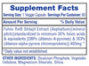 Hi-Tech Pharmaceuticals Shilajit Extract Supplement Facts Label | Ingredients & Directions | TigerFitness.com