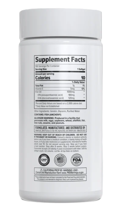 Finaflex Omega Fish Oil Supplement Facts  | TigerFitness.com