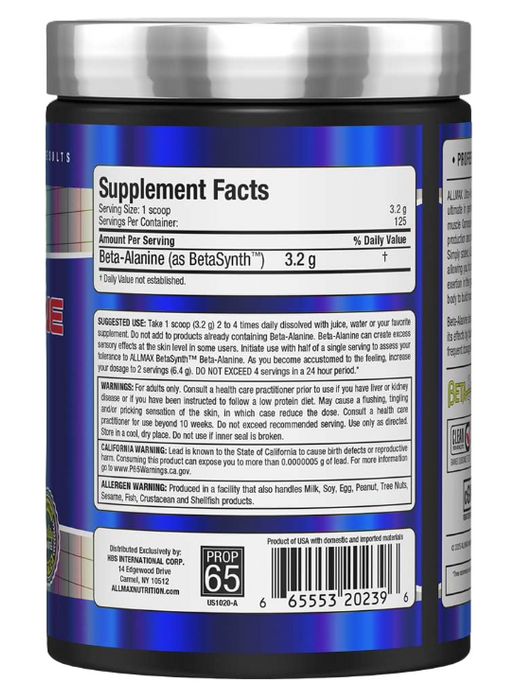Allmax Beta-Alanine | Endurance & Performance Support