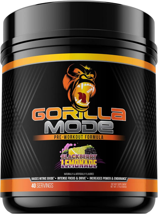 Gorilla Mind Gorilla Mode Pre-Workout | High-Stim Performance, Energy & Muscle Pump Formula
