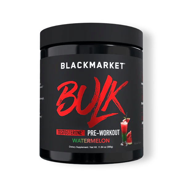 BlackMarket Labs BULK Pre-Workout for Strength & Energy – Watermelon Flavor