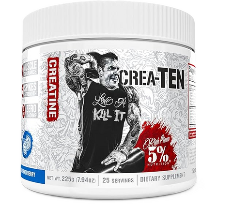 5% Nutrition CreaTEN 10-Blend Creatine Strength & Power Front Blue Raspberry