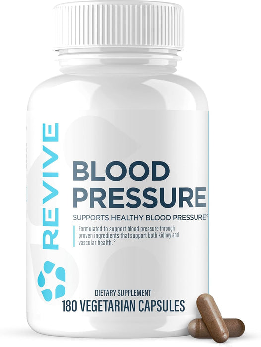 Revive MD Blood Pressure supplement 180 Capsules  cardiovascular support formula for healthy blood pressure levels