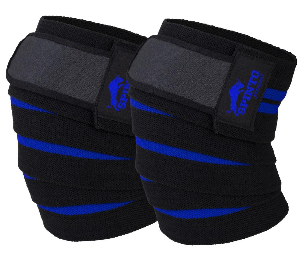SPINTO FITNESS 72” Knee Wraps | Maximum Compression & Support for Heavy Lifting
