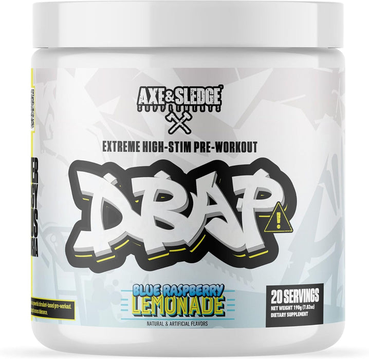 Axe & Sledge DBAP Extreme Pre-Workout V2 Blue Raspberry Lemonade – Intense Energy & Focus Formula Tigerfitness.com