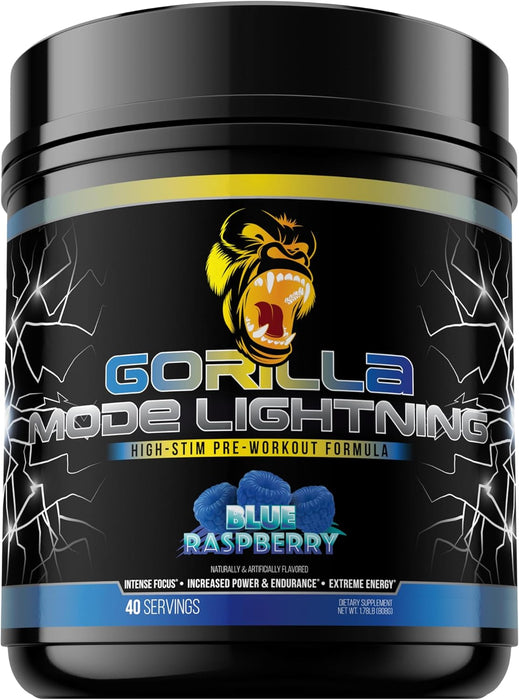Gorilla Mind Gorilla Mode Lightning Pre-Workout Blue Raspberry | TigerFitness.com