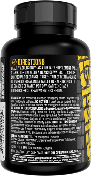 Directions Facts – MUTANT Caffeine Ingredients – TigerFitness