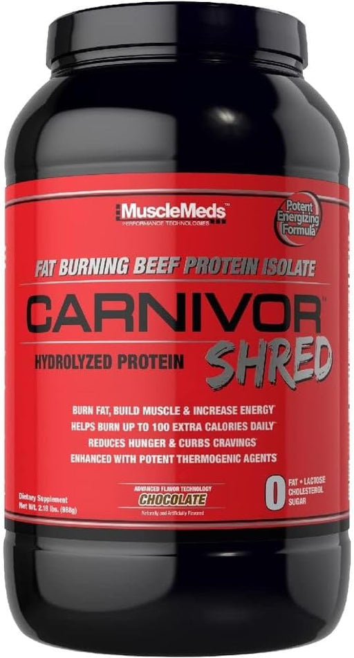 MuscleMeds Carnivor Shred | Beef Protein Isolate Fat Burning Thermogenic Formula Chocolate 2lb | Tigerfitness.com