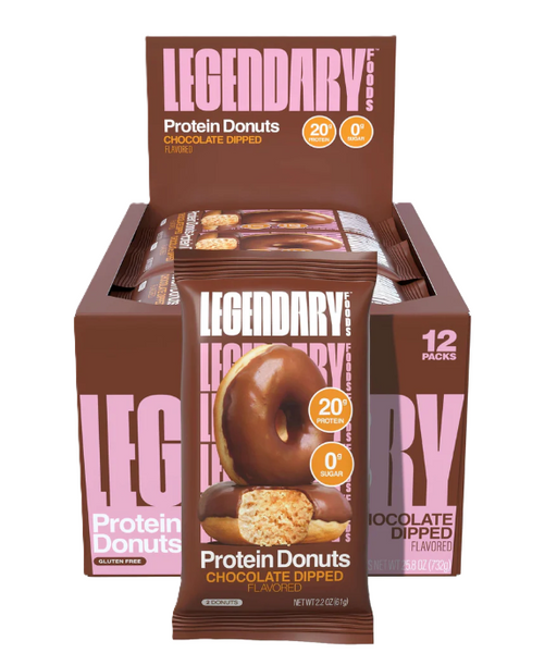 Legendary Foods Protein Donut Chocolate Dipped – High-Protein Low-Carb Pastry Snack | TigerFitness