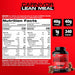 MuscleMeds Carnivor Lean Meal Chocolate Fudge 4 lb | Supplement Facts & Ingredients Label | Tigerfitness.com