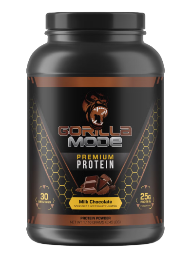 Gorilla Mind Gorilla Mode Protein Chocolate 30 Servings Whey Protein Powder  | Premium Protein Supplement | TigerFitness