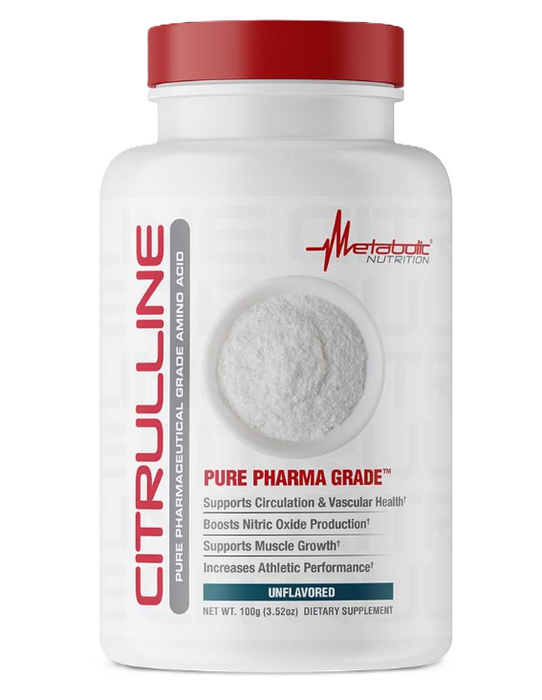 Metabolic Nutrition Citrulline Malate Powder 100g– Nitric Oxide & Pump Support – TigerFitness
