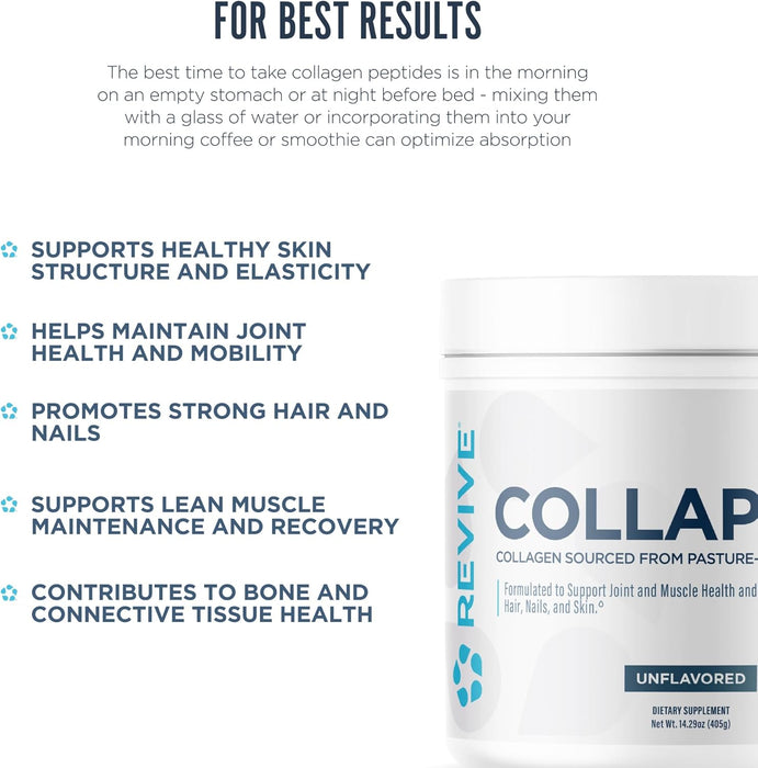 Revive MD CollaPURE | Beef Collagen Powder for Joint & Skin Health