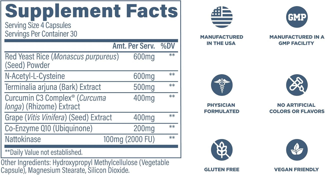 Revive MD Complete Vital Supplement Facts showing NAC, CoQ10, and antioxidant-support ingredients per serving