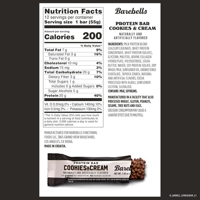 Barebells Protein Bar | High Protein, No Added Sugar