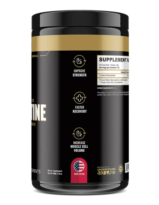 Panda Supps Micronized Creatine Powder – Supports Strength, Muscle Growth, and Endurance