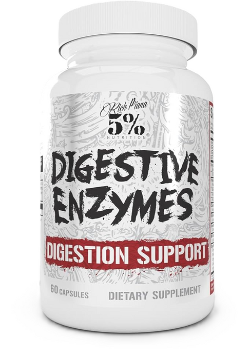 5% Nutrition Digest Enzymes 60 Capsules | Advanced Digestive Support & Gut Health Formula 