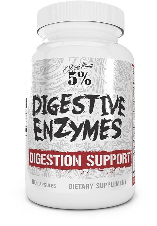 5% Nutrition Digest Enzymes 60 Capsules | Advanced Digestive Support & Gut Health Formula 