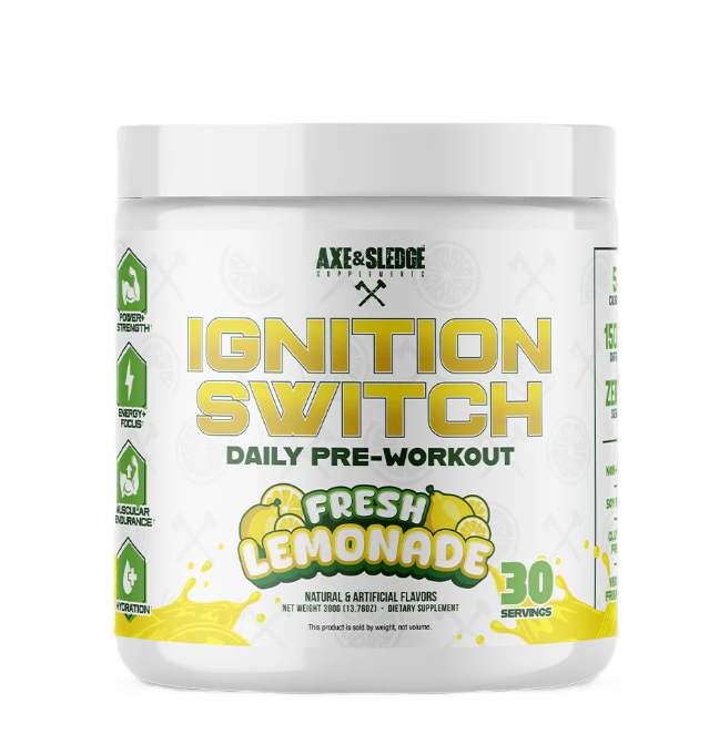 Axe & Sledge Ignition Switch | High-Stim Pre-Workout for Energy & Focus