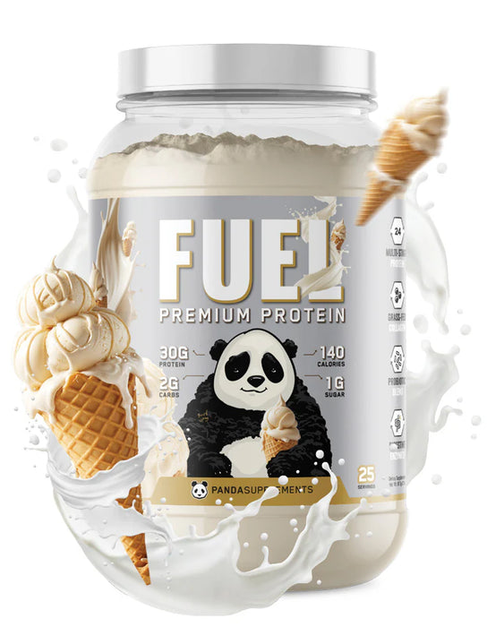 Panda Supps FUEL Protein Vanilla Ice Cream  – Whey Blend for Muscle Growth and Energy